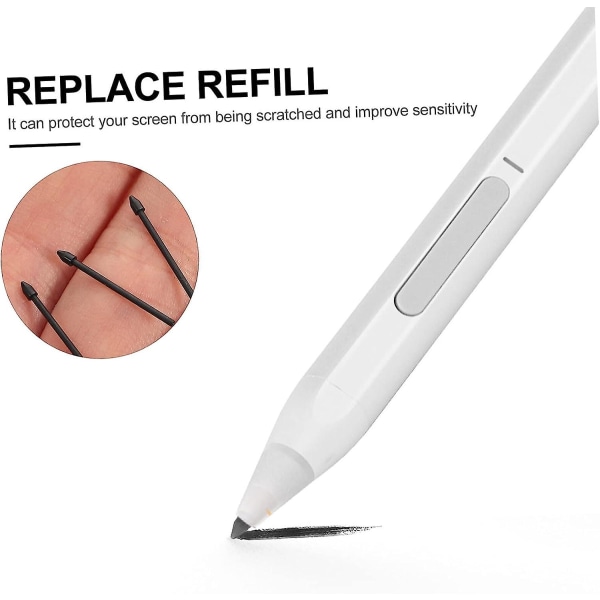 1 sæt refill til stylus i sort plast, ultra