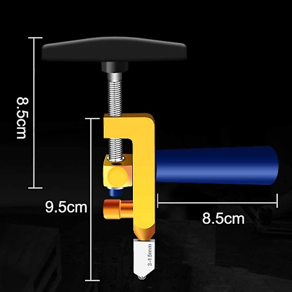 Glas skärverktyg, hög kvalitet 3mm-15mm, 2 i 1 glas skärverktygssats, glas handverktyg