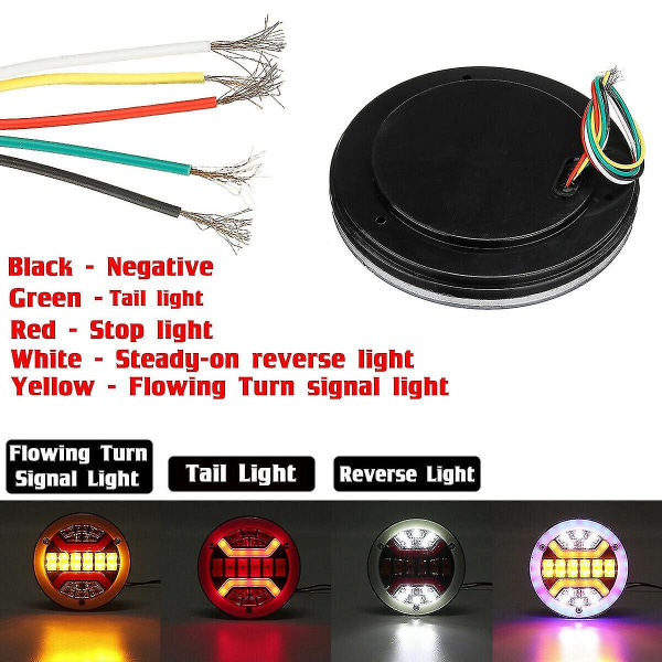 Lastebilhenger 43 LED Baklys for Lastebil Lorry Van Baklykter Bremsestopplys Blinklys Ind