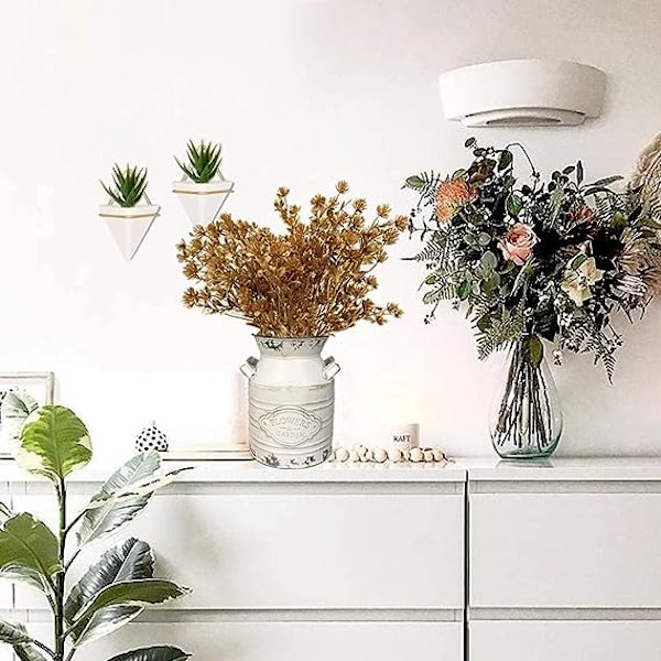 Falsk Gypsophila-plante - Guld 4-pak, Kunstige Gyldne Babysåndsplanter, Plastik Babysånd Græsbuske Kunstige Buske Indendørs Udendørs Plantefyld