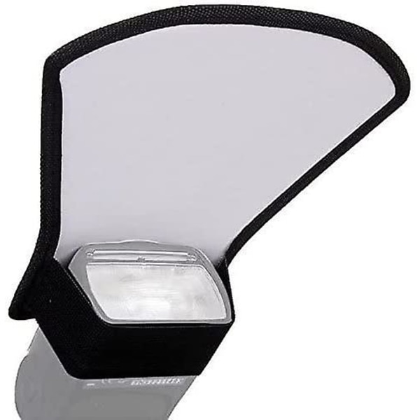 Blixtdiffusor Reflektor, 2-sidig Vit/Silver Böjbar Bounce Blixtreflektor Kit Med Elastisk Rem För Speedlight Blixtar (vit/sil