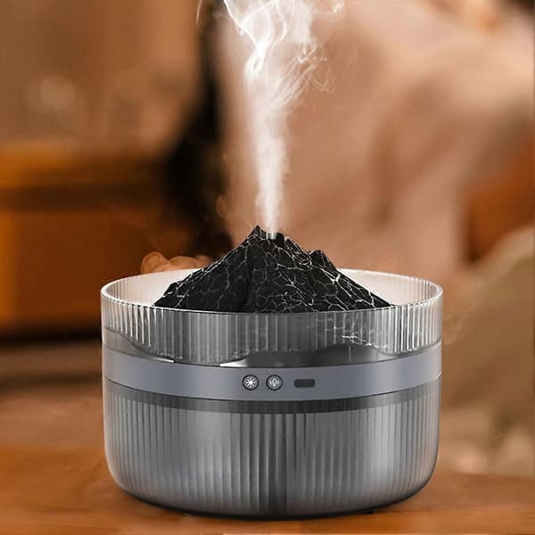 USB Flames luftfukter bærbar aromaterapi luftfukter ideell gave Black