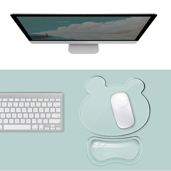 Hiiren suojakotelo, rannetuki ja tyyny Magic Mouse -hiirelle, läpinäkyvä TPU-kalvo