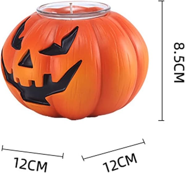 Flimrende Halloween-lys, bord, høst, gresskar, te-lys, hagedekorasjon