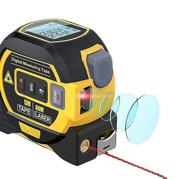 3 in 1 Laser-etäisyysmittari 40m Laser-mittanauha 40m Lcd-näyttö Etäisyysmittari Mittauslaite(y