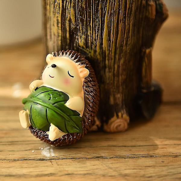 Sød Pindsvin Skrivebords Pen/Blyant Holder Tandbørsteholder Harpiks Skrivebords Organizer