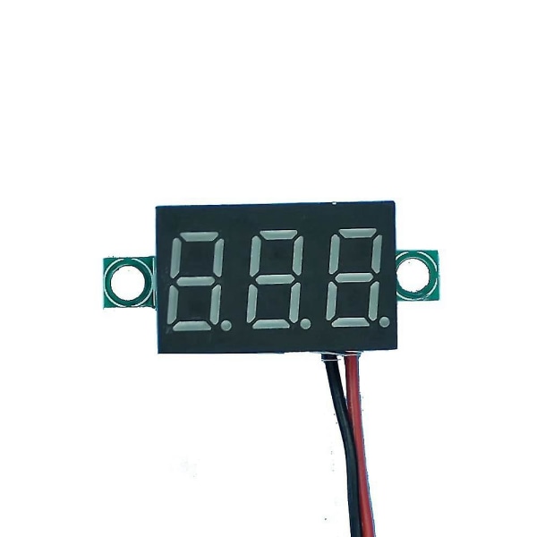 9 st Volta mätare 2 trådar 0-32v med 3 siffror panel LED-display panelmontering bil cykel batteri