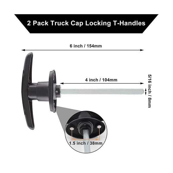 Truck Cap Locking T-handtag Campers Topper Lock, Campers Shell Locks And Keys T-handtag Canopy Repla