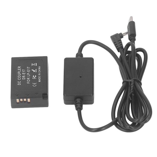 LP E17 Dummy Batteri DR E17 DC Link med Type C Strømadapter Kamera Dummy Batteri til 760D 750D 77D 800D 850D M3 M5 M6 M6 Mark II R10 R8