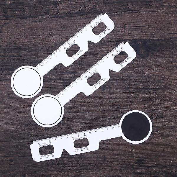 5 stk Slitesterk hvit plast Optisk Pd-linjal Pupillavstandsmåling Linjal Meter Øye oftalmisk verktøy (hvit)