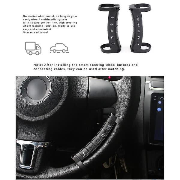 Universell multifunksjonell trådløs rattkontroll Bluetooth Dvd Navigasjon Knapper Contro