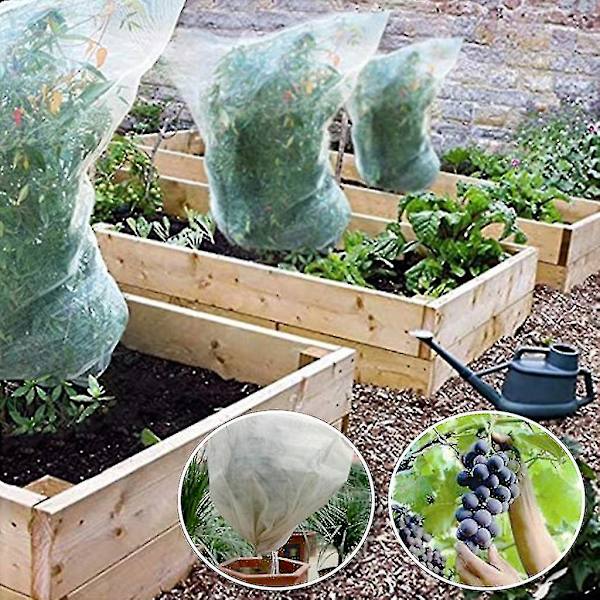 Hage insektbarriere netting plantedekke med snor fuglebarriere netting mesh (størrelse: 0,75*0,95m)