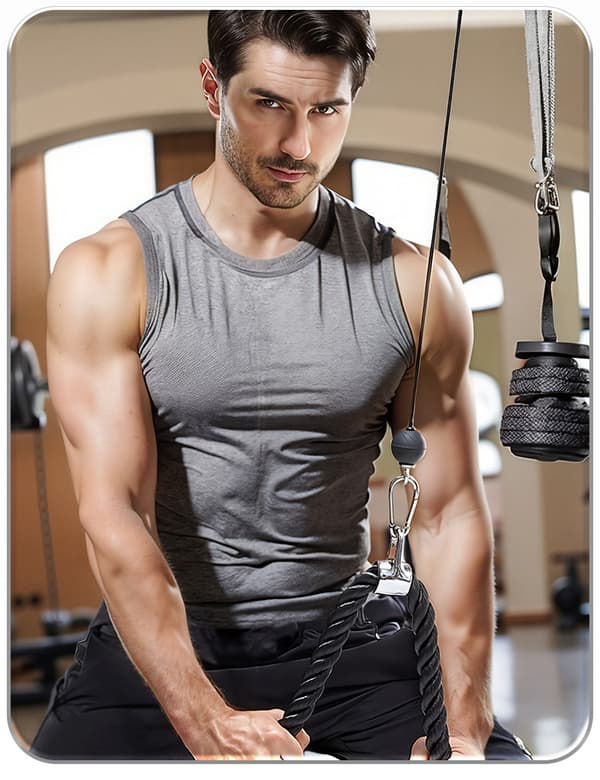 Eps Triceps Tens Rep Fitness Push Pull Press Kabel Ance Träningsutrustning 35cm
