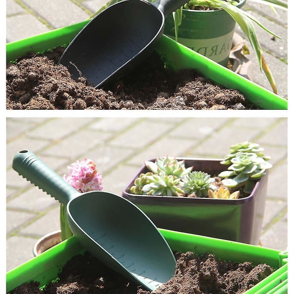 Hagespade i plast for sukkulenter, spade for grønnsaker, løs jordskuffe, hageredskaper