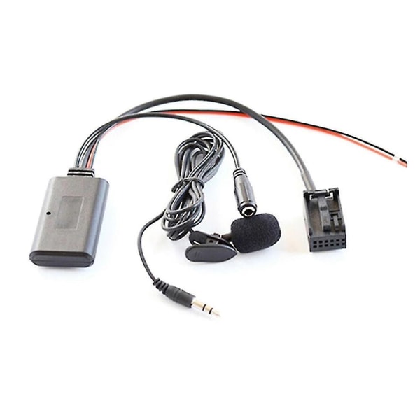 Bil Bluetooth 5.0 Aux-kabel Mikrofon Handsfree Mobiltelefon Gratis samtalsadapter Kompatibel med E