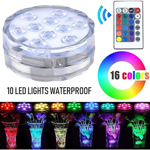 Underwater LED-lys 10 LED IP68 Vandtæt