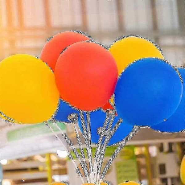 100 stk. holdbare ballonpinde med kopper til festdekorationer mælkehvid