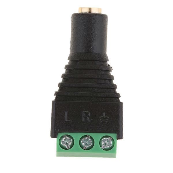 3,5 mm stereo video til 3 skrueterminaladapter