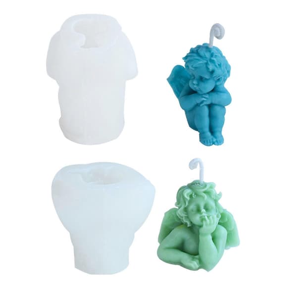 Stearinlysform Silikoneform Stearinlysfremstilling Dekoration Stearinlys Sød Epoxyform Støbeforme Bagning DIY Silikoneform Type A