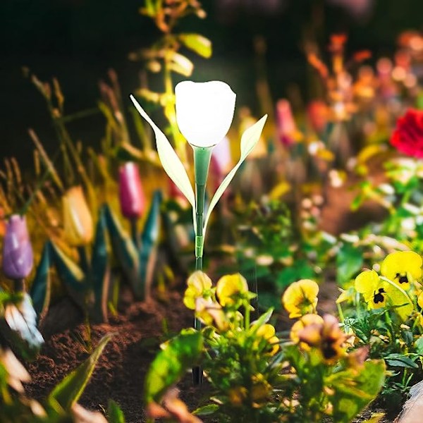Solcelledrevne LED-lys Rose Lamp Light Ground Lights Solar Lanterns String Fairy Tale Light String Utendørs hagedekorasjoner for Patio Deck Yard Ga