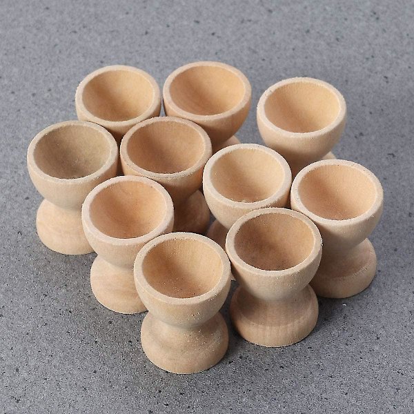 Xqday Egg Cups Trekopp Egg Cooker Egg Holder Til Maling Dekorere 10 Stykker Gave