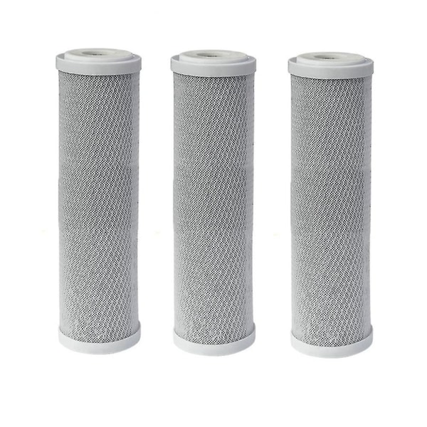 3 stk 10 tommers Cto aktivert karbon vannfilter, vannfilterpatron, filtrer vannet fjern ch