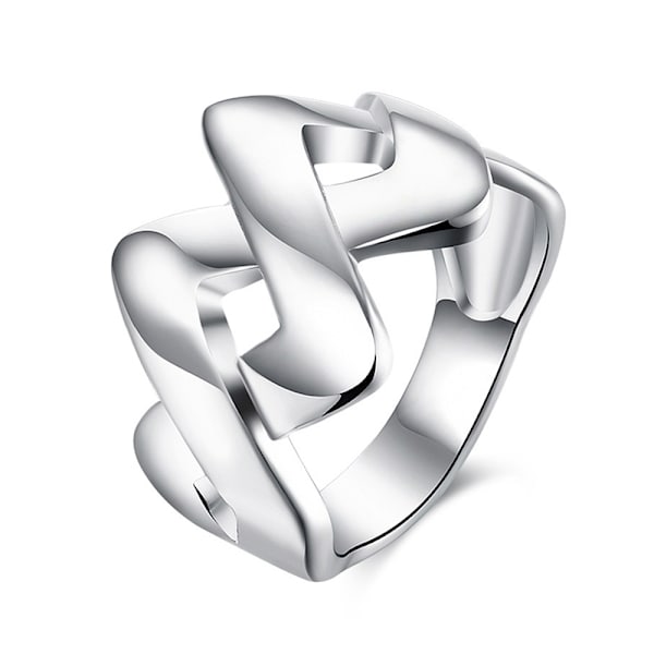 925 Sterling Hopea Kirjain Sormus Muoti Korut Viehätys Sormus 7-10 9