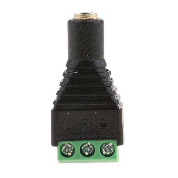 3,5 mm stereo video til 3 skrueterminaladapter