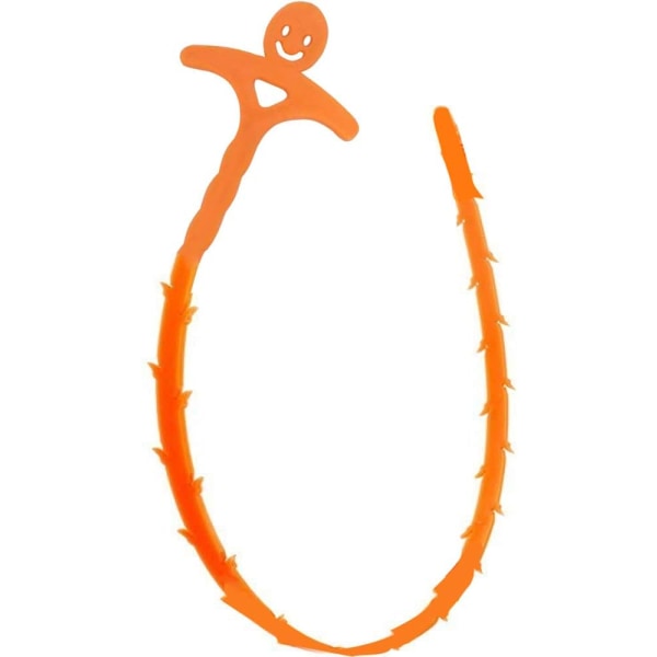 1 stk. hårstopfjerner, 20 tommer rengøringsværktøj til vask, afløbsrensning - 1 stk. (orange)