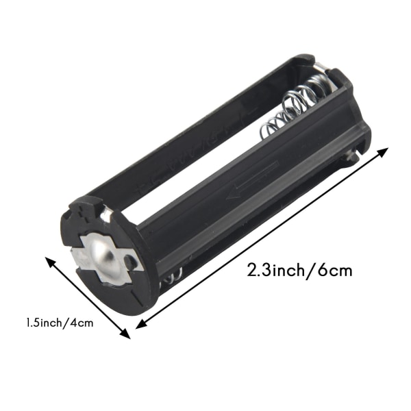 2 stk. Sort Batteriholder Til 3 X 1.5v Aaa Batterier Lommelygte