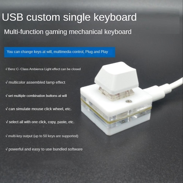 RGB Mini 1-Taste Osu Gaming Tastatur Photoshop Tegnetastatur Programmering Makrotastatur Mekanisk K