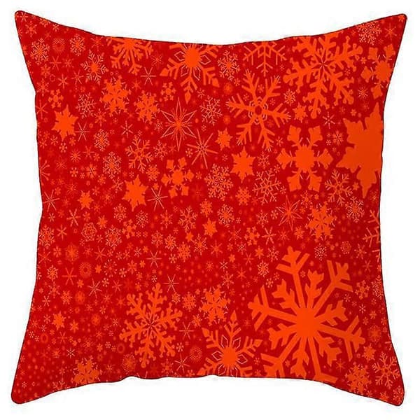 God Jul Orange Snöflinga Mönster Kuddfodral