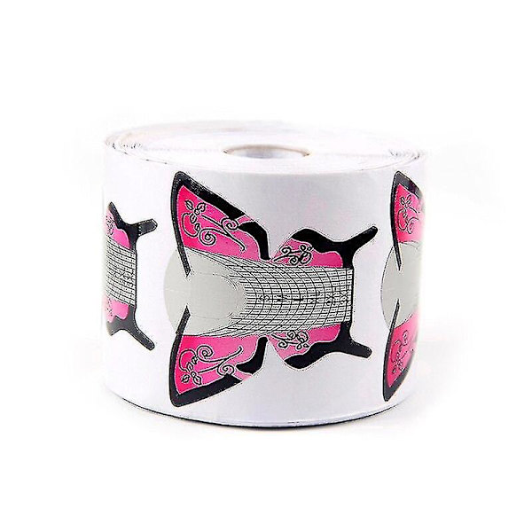 500 stk./rulle Butterfly Nail Forms Negleformer Sticker Negleformer UV Gel Akryl Fransk S073|Negleform