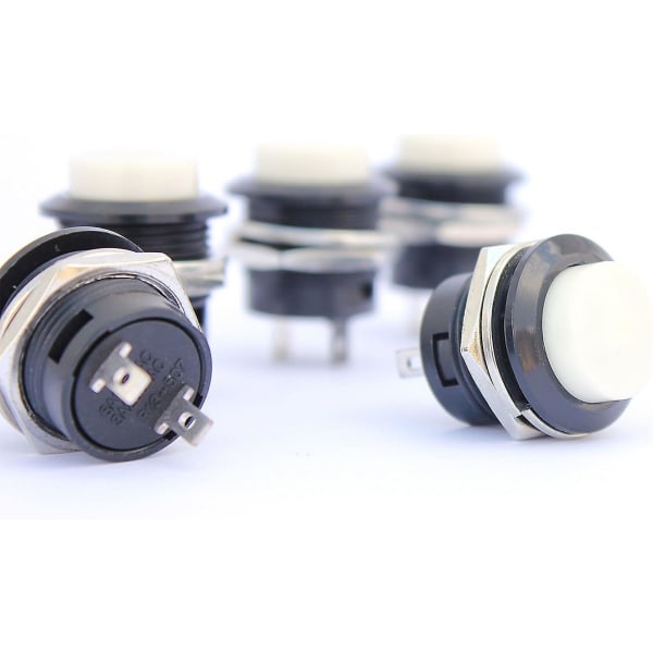 SPST Rund Momentær Toggle Trykknappbryter - 5 x AC 6A/125V 3A/250V