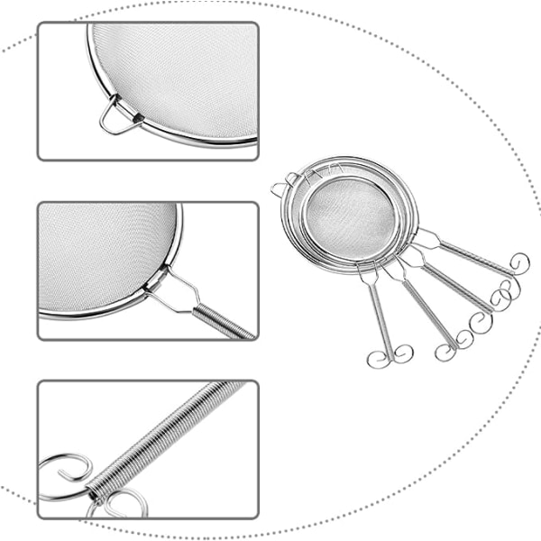 4 kpl teesiivilää, korroosionkestäviä teesihtejä, monitoimisia teesuodattimia ruoanlaittoon