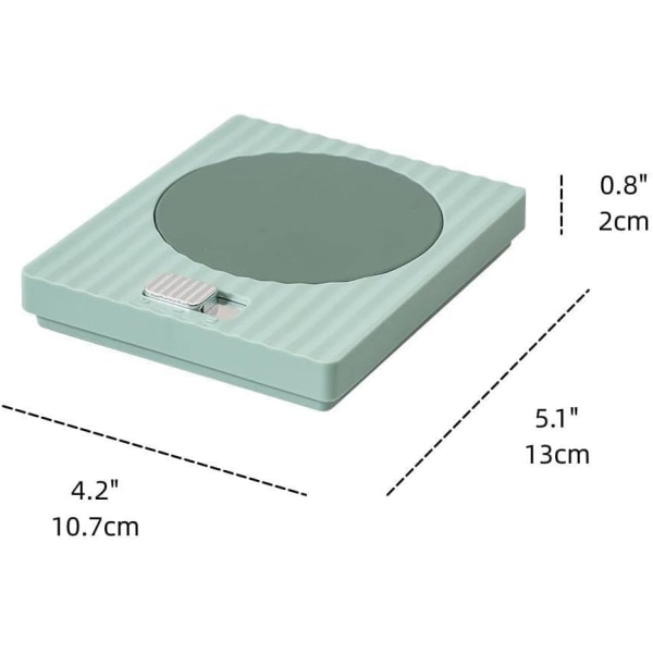 Smart Kaffekoppvarmer Søt 110V Plugg 104-131°F 2-Graders Temperatur Oppvarming Termostatisk Te Drikkekopp Underlag for Skrivebord (Grå)