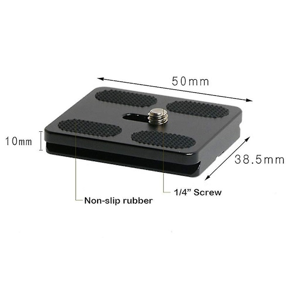 50mm Snabbkopplingsplatta Passar Arca-swiss Standard För Kamerastativ Kulled (2-pack)