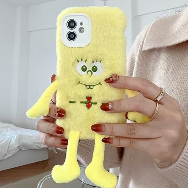 Fluffy Case iPhone 13 Pro Max -puhelimelle Tytöille Teinit Lapset Kawaii Sarjakuva 3D Eläimet Sumea Furry Lämmin Pehmo Case Pehmeä Silikoni Iskunkestävä Suoja