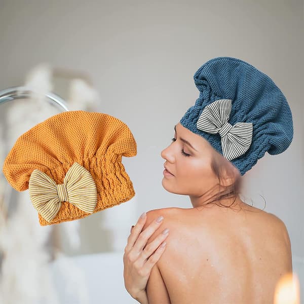 Mikrofiber Hår Tørre Hat Til Hår Hurtig Tørring Blød Hår Turban