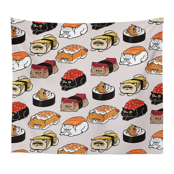 Katt Sushi Trykk Gobeliner For Dekorasjon 70*100cm