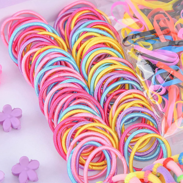 780 st flickor hårtillbehör, blomma hårklämma elastisk gummi hårband hårklämmor för flicka