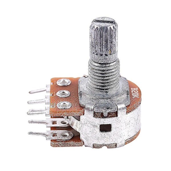 2 kpl B20k 20k ohmin 8 mm akselin PCB-asennuslineaarinen kaksoispotentiometri