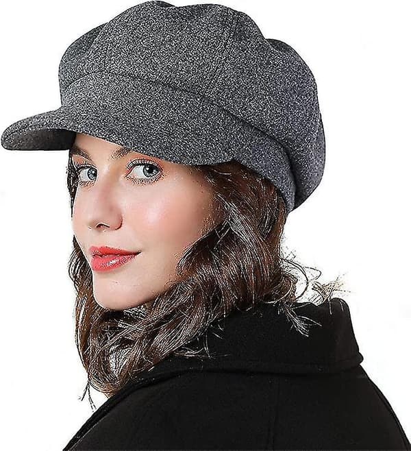 Dame Newsboy Caps Spiss Vinterhatt Beret Vinter Høst Vinter