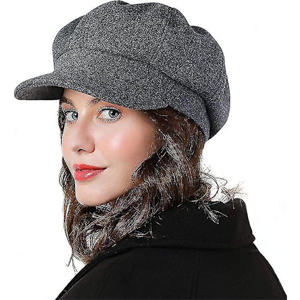Dames Newsboy Hat Spids Vinterhat Beret Vinter Efterår Vinter
