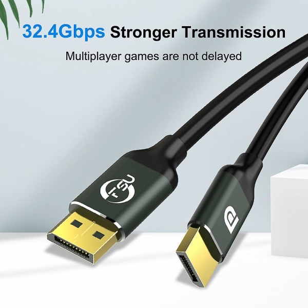 Displayport 1.4 8k 4k Hdr 144hz 165hz Display Port-adapter för video PC bärbar dator TV Dp 1.4 Display P
