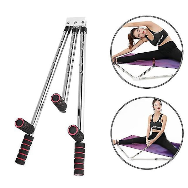 3-stångs bensträckare justerbar split stretchmaskin rostfritt stål hem yoga dansövning flexibilitetsträningsutrustning-yvan