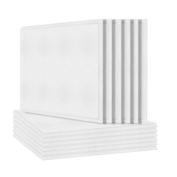 12 Pakk Akustiske Paneler, Lyddempingspolstring, Skråkantede Lydabsorberende Paneler, Akustisk Panel For