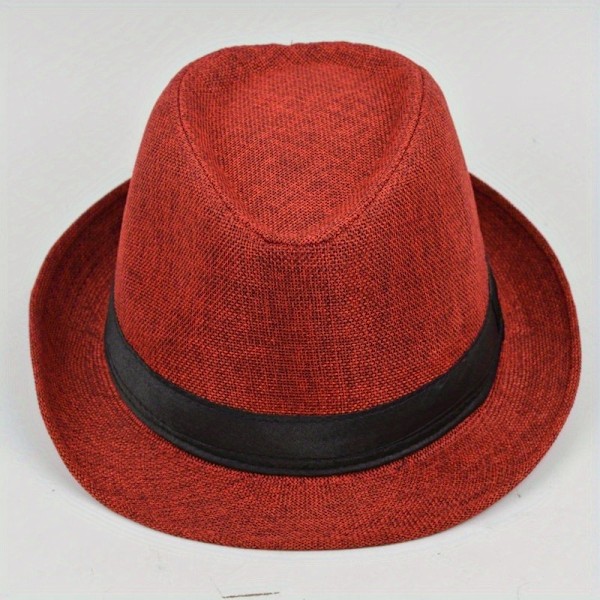 Herre Hvid Bomuld og Linned Jazz Hat Ren Far Imitation Hamp Skjold Bryllup Hatte Gray