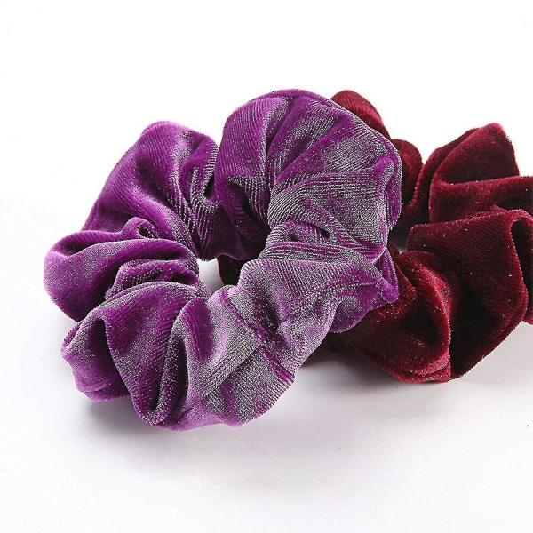 Hår Scrunchie Hår Tilbehør Til Piger Elastisk Hårbånd Multifarvet