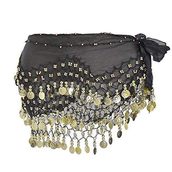 Hip Scarf för Magdans, Damernas Magdans Scarf med Myntkjol